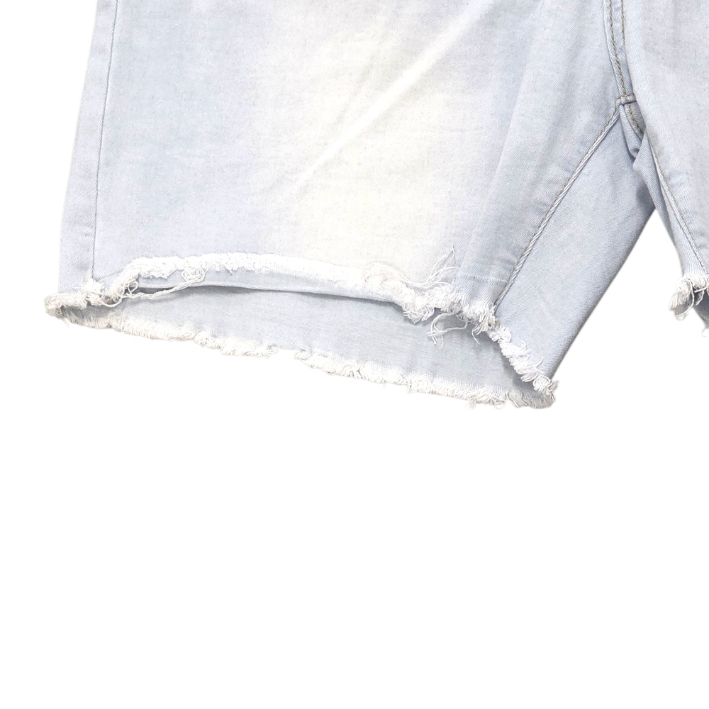 American Bazi Los Angeles 1X Curvy Stretch Denim Shorts Light Wash Raw Hem EUC - Picture 4 of 5